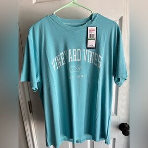 Vineyard Vines Whale Logo Tee Size L Aqua Ocean NWT